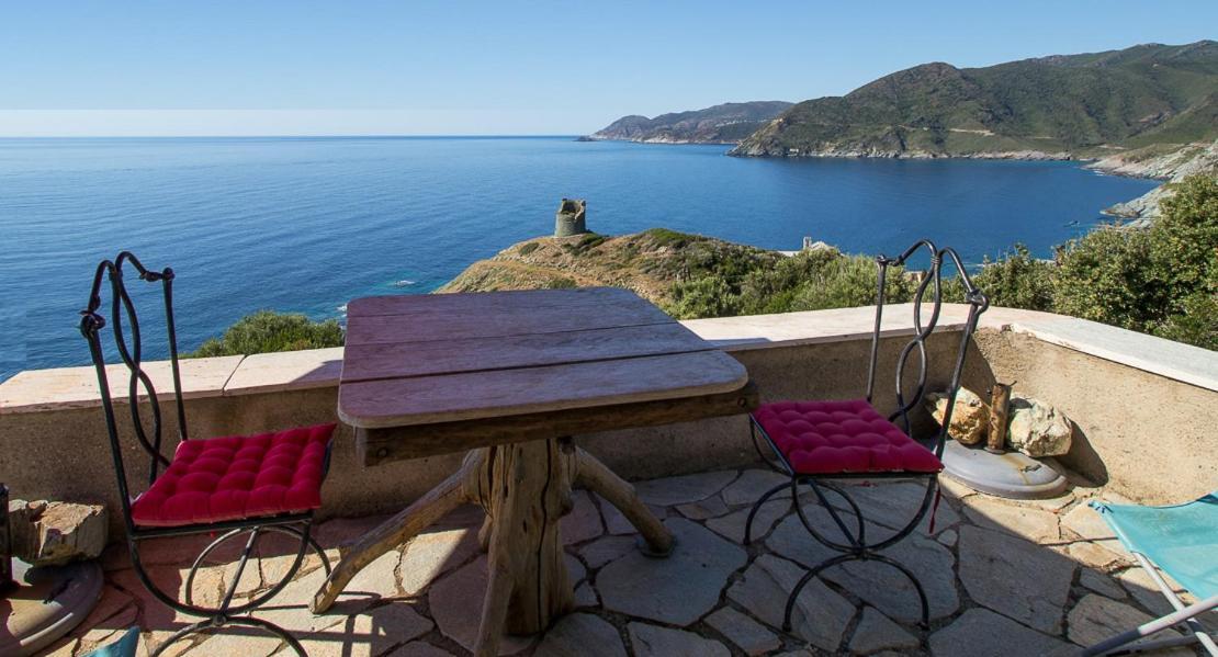 Coin De Paradis Vue Dominante Sur Mer, Montagne Et Tour Genoise Avec Jacuzzi Pino Buitenkant foto